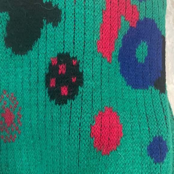 Unique Vintage Benetton Pullover 80s ghost/planet theme M/L size - Picture 9 of 9